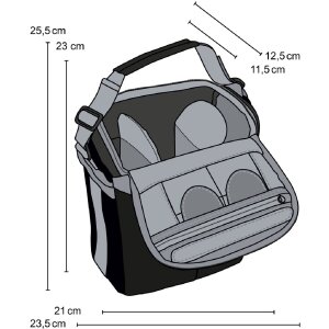 Mantona Elements Outdoor Sac à dos Noir 2en1 Sac pour appareil photo accès latéral