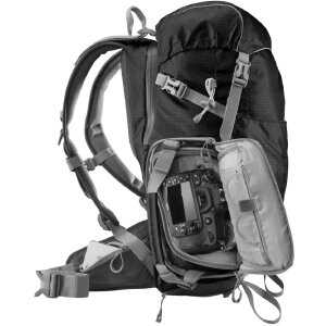 Mantona Elements Outdoor Sac à dos Noir 2en1 Sac pour appareil photo accès latéral