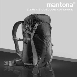 Mantona Elements Outdoor Sac à dos Noir 2en1 Sac pour appareil photo accès latéral