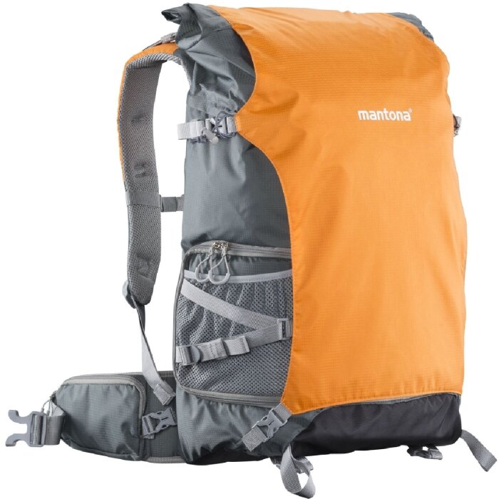 Mantona ElementsPro 50 sac à dos pour appareil photo gris orange pour la photographie en extérieur