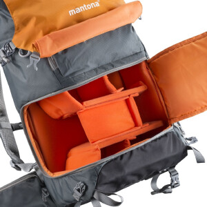 Mantona ElementsPro 50 sac à dos pour appareil photo gris orange pour la photographie en extérieur