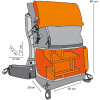 Mantona ElementsPro 50 sac à dos pour appareil photo gris orange pour la photographie en extérieur