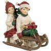 Clayre & Eef 6PR4182 Décoration Enfants sur luge 12x6x11 cm