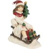 Clayre & Eef 6PR4183 Décoration Enfant sur luge 10x6x12 cm