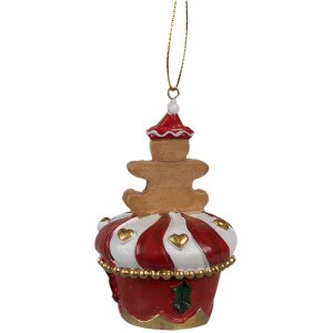 Clayre & Eef 6PR4208 Pendentif pâtisserie Ø 5x8 cm