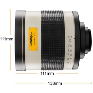 Walimex pro 800/8,0 DSLR Téléobjectif miroir Canon R 800 mm monture T2