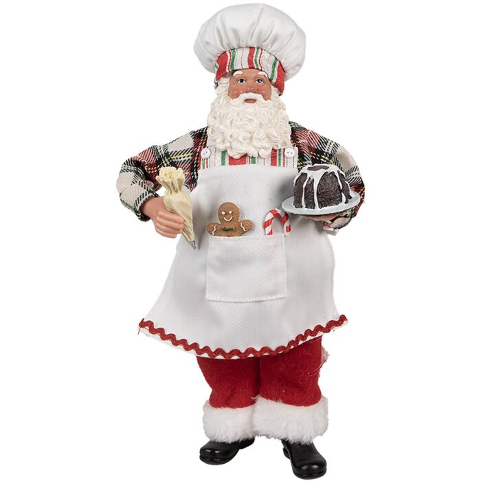 Clayre & Eef 65629 Décoration Père Noël 16x9x28 cm