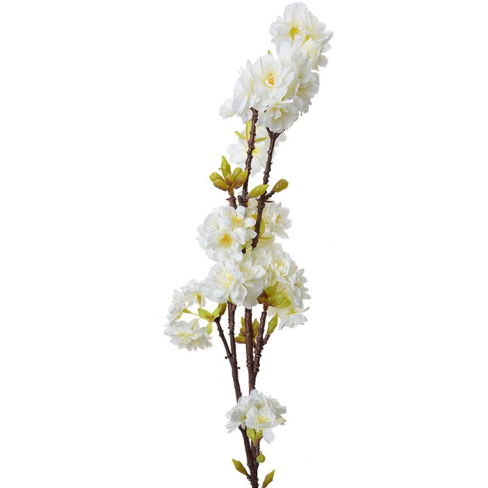 Clayre & Eef 5PL0093 Branche décorative avec fleurs blanc 10x8x92 cm plastique