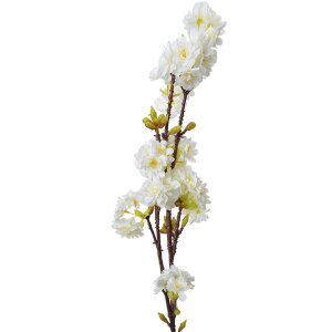 Clayre & Eef 5PL0093 Branche décorative avec fleurs blanc 10x8x92 cm plastique