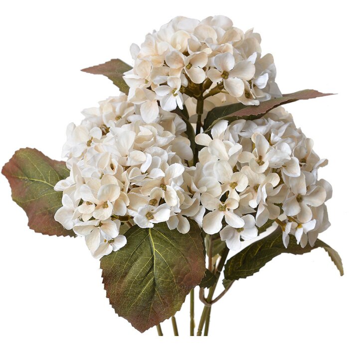 Clayre & Eef 6PL0303 Fleur artificielle hortensia blanc vert 44 cm