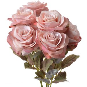Clayre & Eef 6PL0309 Fleur artificielle Rose Rose Vert 16x16x47 cm