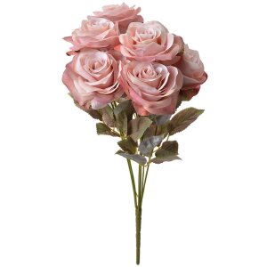 Clayre & Eef 6PL0309 Fleur artificielle Rose Rose Vert 16x16x47 cm