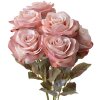 Clayre & Eef 6PL0309 Fleur artificielle Rose Rose Vert 16x16x47 cm