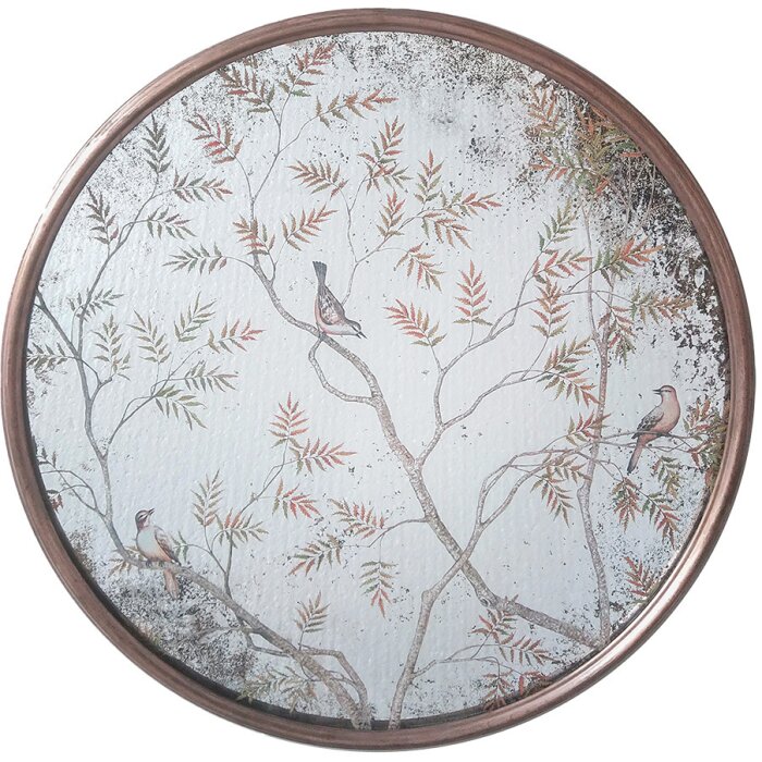 Clayre & Eef 52S315 Miroir couleur cuivre Ø 61x3 cm Rond Style antique