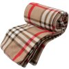Clayre & Eef KT060.151 Plaid Beige Rouge Motif à carreaux 180x200 cm Polyester