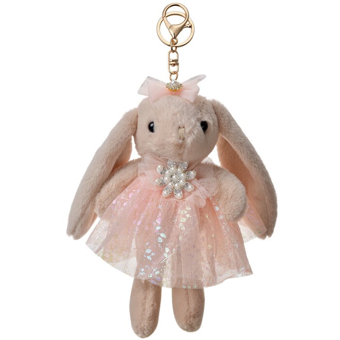 Clayre & Eef TW0615 Porte-clés Lapin 10x8x22 cm Beige