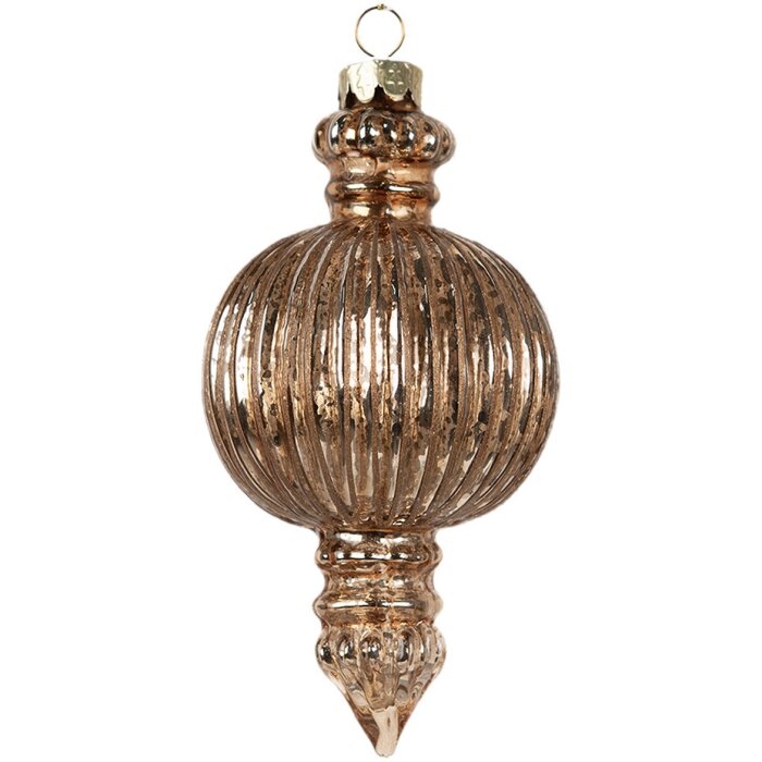 Clayre & Eef 6GL4623 Boule de Noël Ø 7x14 cm