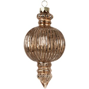 Clayre & Eef 6GL4623 Boule de Noël Ø 7x14 cm