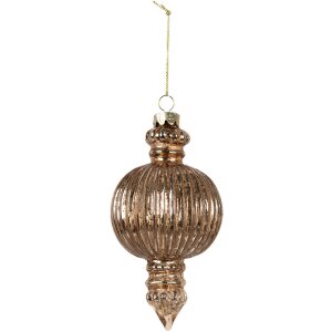 Clayre & Eef 6GL4623 Boule de Noël Ø 7x14 cm