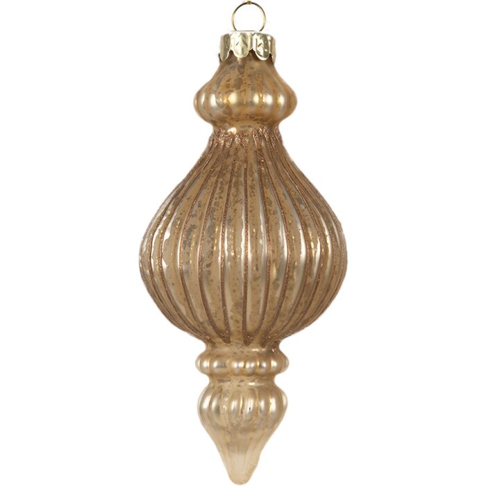 Clayre & Eef 6GL4624 Boule de Noël Ø 7x14 cm