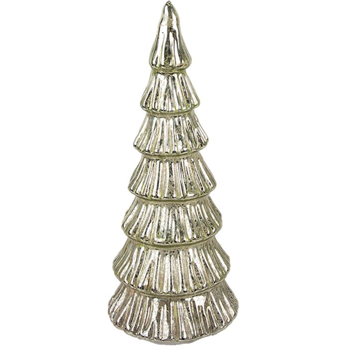 Clayre & Eef 6GL4644 Sapin de Noël LED or Ø 9x21 cm plastique