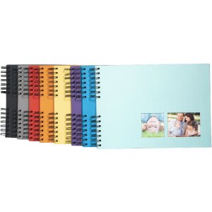Exacompta Album photo à spirales MILANO bleu 32x22 cm 50 pages noires 250g/m