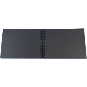 Exacompta Album photo à spirales MILANO bleu 32x22 cm 50 pages noires 250g/m