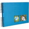 Exacompta Album photo à spirales MILANO bleu 32x22 cm 50 pages noires 250g/m