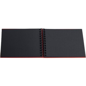 Exacompta Album photo Musicart rouge 50 pages noires 23x16 cm reliure à spirale