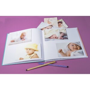 Exacompta 16115E Album photo 30 pages rose/bleu Carte à jouer fantaisie
