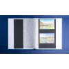 Exacompta 17603E Album photo mécanisme à anneaux 60 pages noires 32x26x4cm bleu-vert