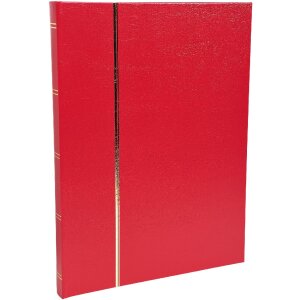 Exacompta 26143E Album de timbres à insérer demi-cuir 32 pages 22,5x30,5 cm rouge