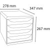 Exacompta Big Box Boîte à tiroirs 4 tiroirs Skandi couleurs A4 A4+