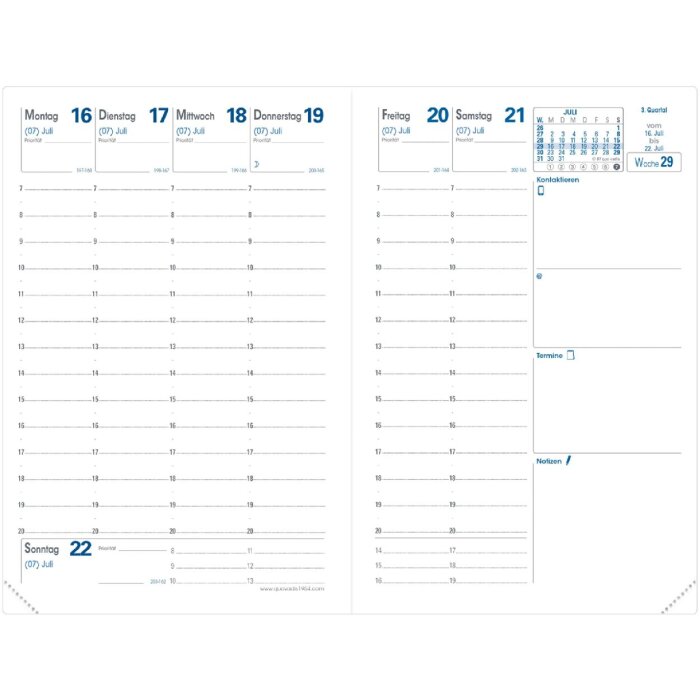 Quo Vadis Agendas 2024-2025 10x15cm Clairefontaine Papier Blanc
