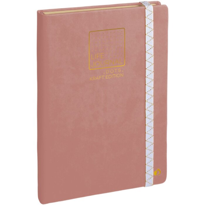 Quo Vadis Life Journal Dots rose clair 15x21cm Clairefontaine Papier Kraft Edition