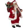 Clayre & Eef 65596 Père Noël Décoration 27 cm Rouge Classique Textile Plastique