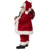 Clayre & Eef 65596 Père Noël Décoration 27 cm Rouge Classique Textile Plastique
