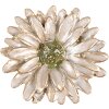 Clayre & Eef 65738 Bouton de porte Fleur Blanc Or Ø 4x3 cm Métal Botanique
