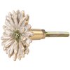 Clayre & Eef 65738 Bouton de porte Fleur Blanc Or Ø 4x3 cm Métal Botanique