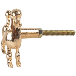 Clayre Eef Bouton de porte Chien Caniche Doré Fer...