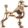 Clayre Eef Bouton de porte Chien Caniche Doré Fer 5x4x5 cm Vintage