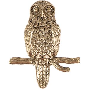Clayre Eef Bouton de porte Hibou Doré Fer 5x4x6 cm...