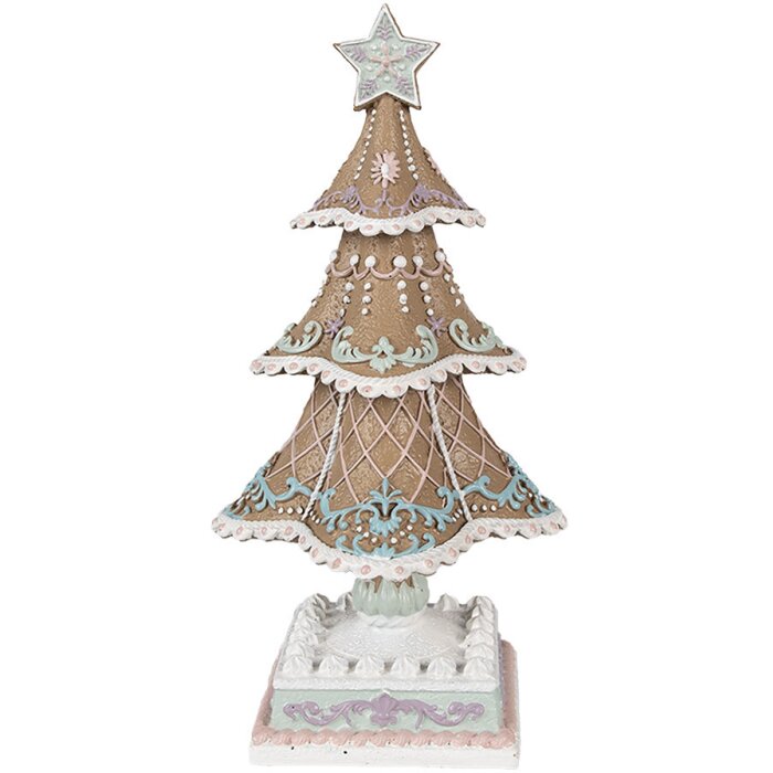 Clayre & Eef 6PR4320 Décoration Sapin de Noël 12x12x25 cm