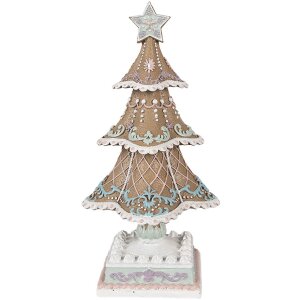 Clayre & Eef 6PR4320 Décoration Sapin de Noël 12x12x25 cm