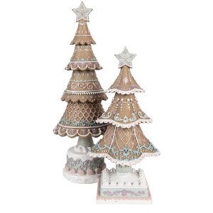 Clayre & Eef 6PR4320 Décoration Sapin de Noël 12x12x25 cm