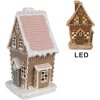 Clayre Eef Maison en pain dépices avec LED 13x10x21 cm Marron Polyrésine Maison de Noël
