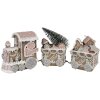 Clayre Eef Décoration de Noël Train LED Pain dépices brun 30x7x12 cm Polyrésine