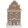 Clayre & Eef Maison en pain dépices avec LED 12x9x20 cm Polyrésine Noël