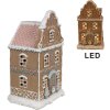 Clayre & Eef Maison en pain dépices avec LED 12x9x20 cm Polyrésine Noël