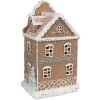 Clayre & Eef Maison en pain dépices avec LED 12x9x20 cm Polyrésine Noël